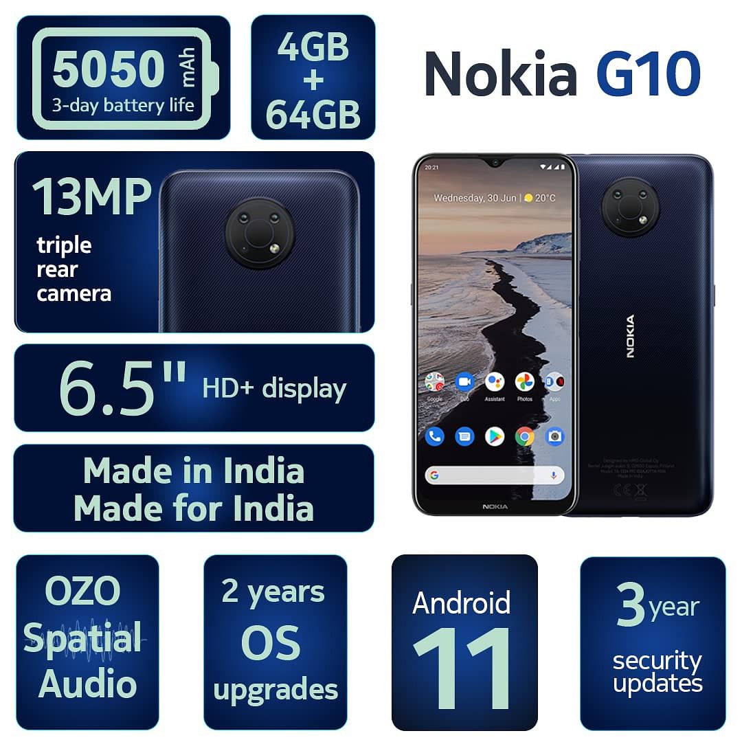 nokia g21 ds 4gb 64gb blue smartphone