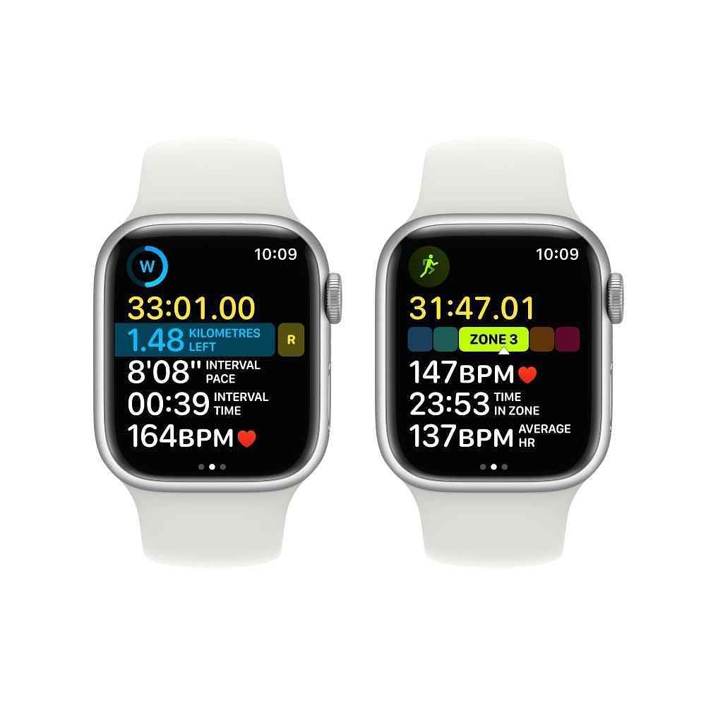 Buy Apple Watch Series 8 45mm GPS Silver Aluminum Case with White